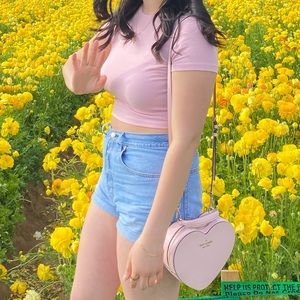 Blush Pink Kate Spade Love Shack/Heart Bag